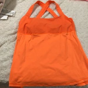 Lululemon Push Your Limits Orange Tank-size 12